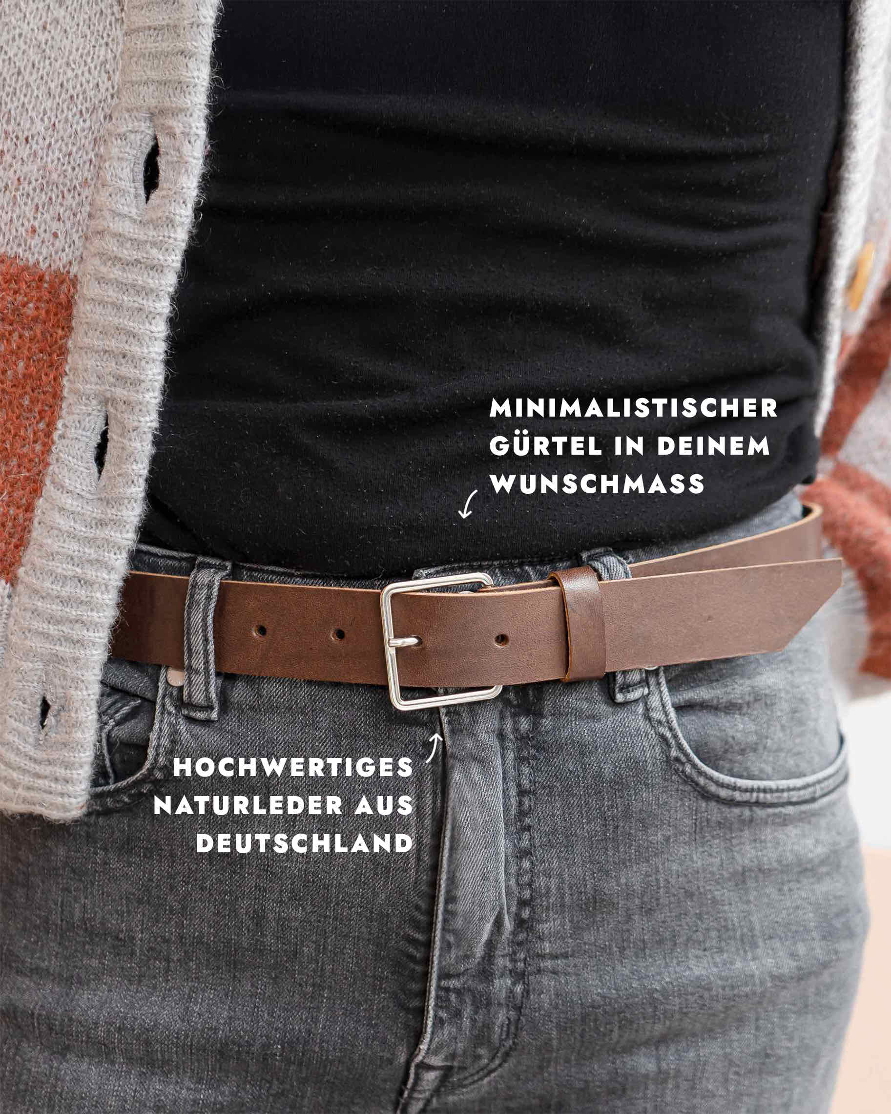 Breiter Ledergürtel LEJ (in Wunschlänge)
