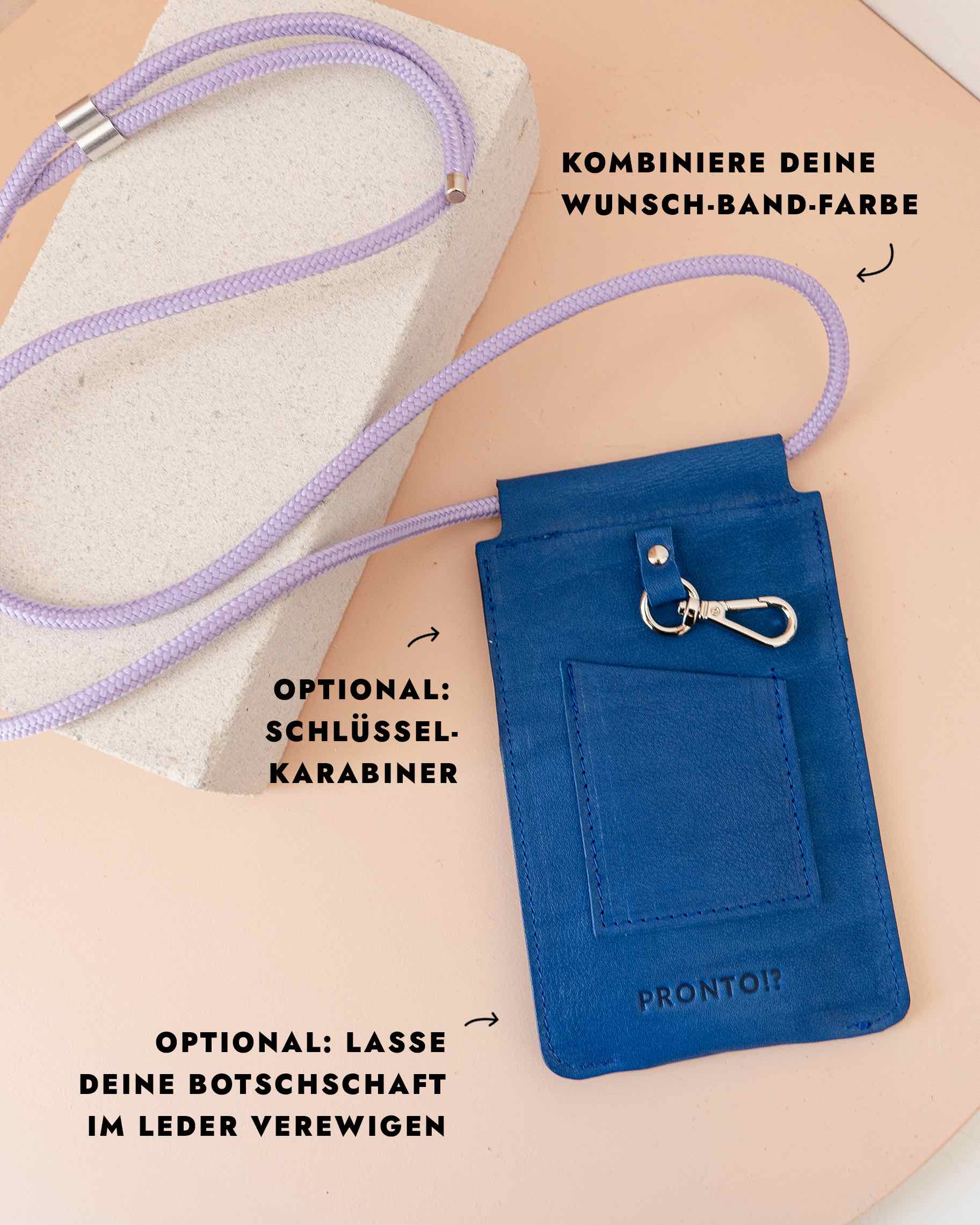 Handytasche IVY mit Karabiner / schwarz geölt (sofort versandbereit)