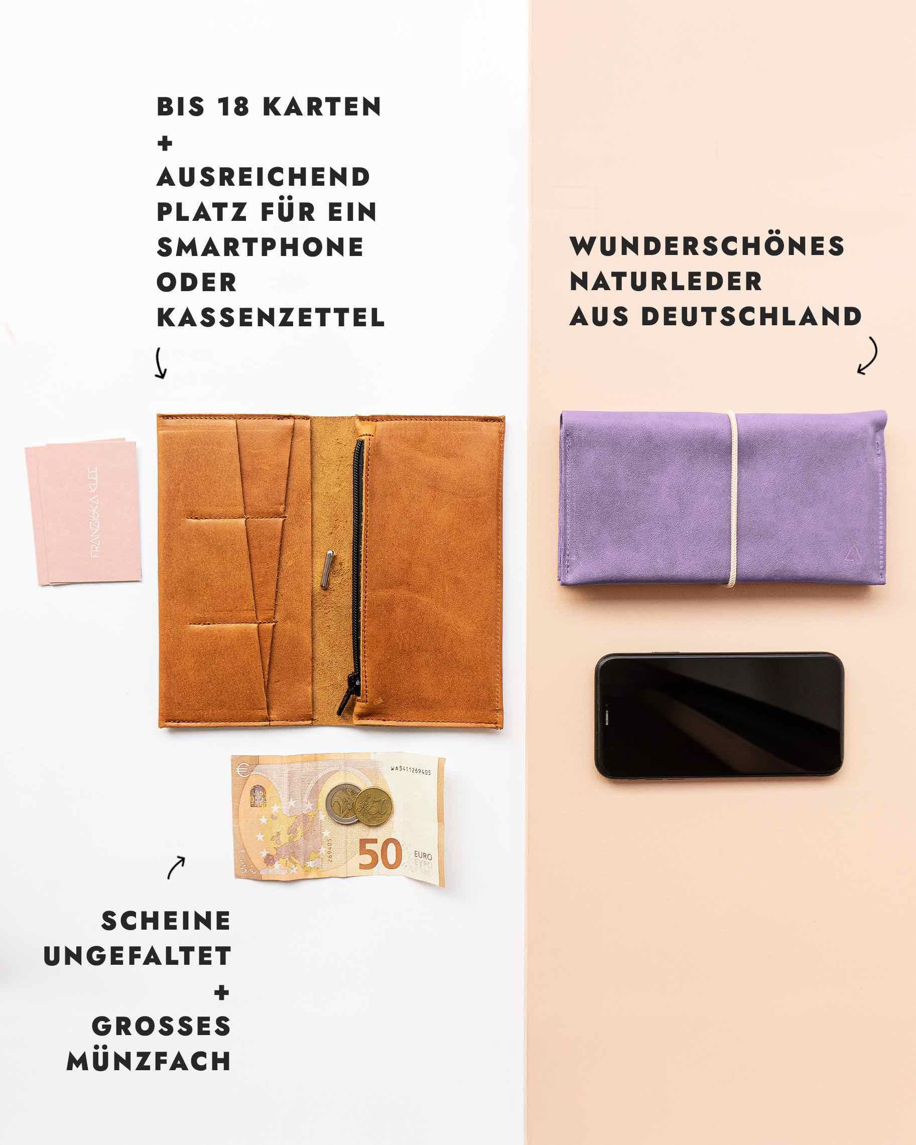 Portemonnaie OLI XLARGE | cognac geölt (sofort versandbereit)