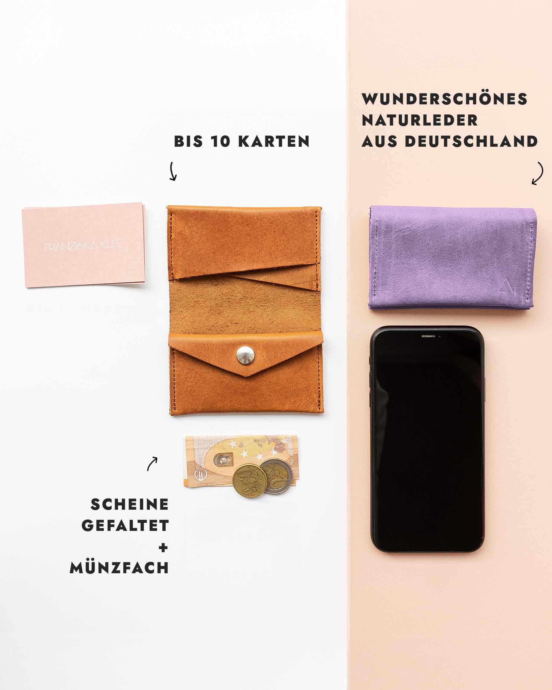 Portemonnaie OLI MIDI mit Verschlussband | hellbraun (Sofort versandbereit)