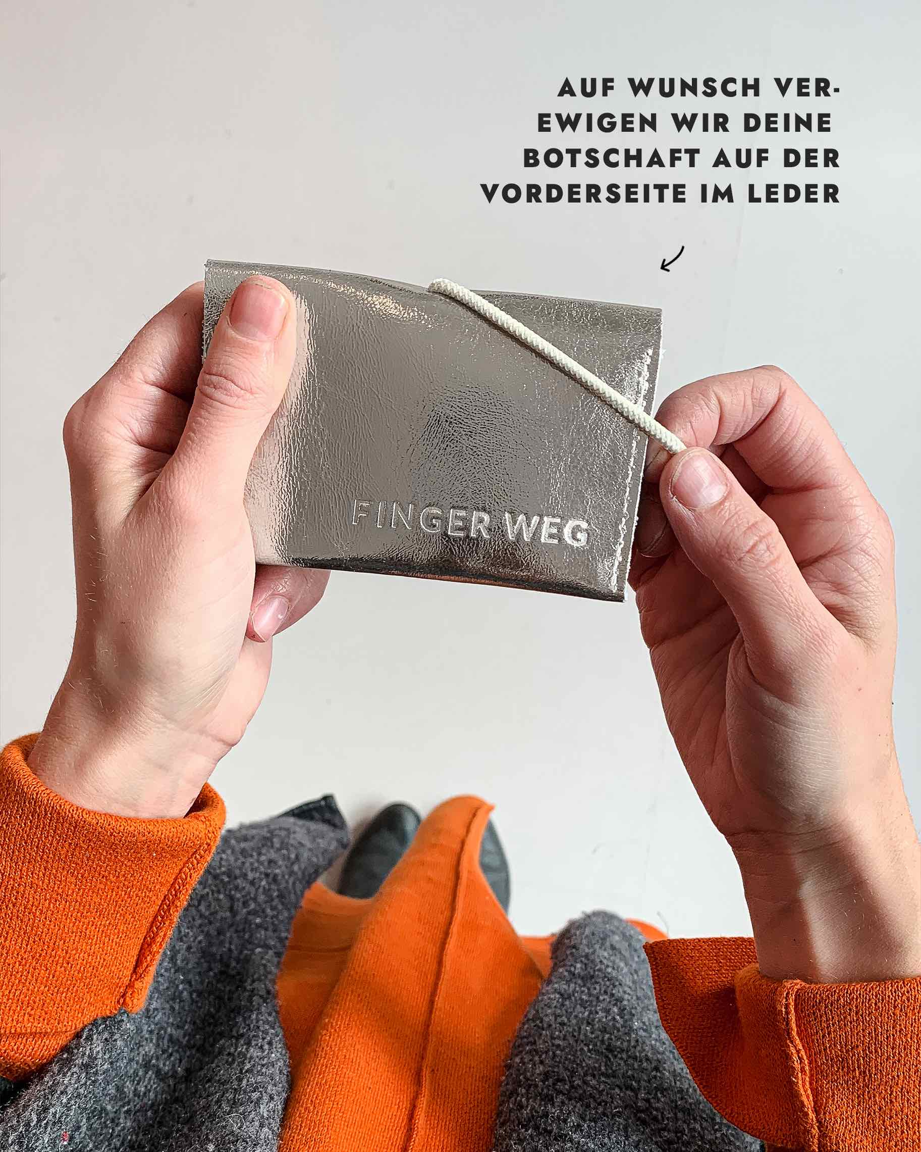 Portemonnaie OLI MIDI mit Verschlussband | hellbraun (Sofort versandbereit)