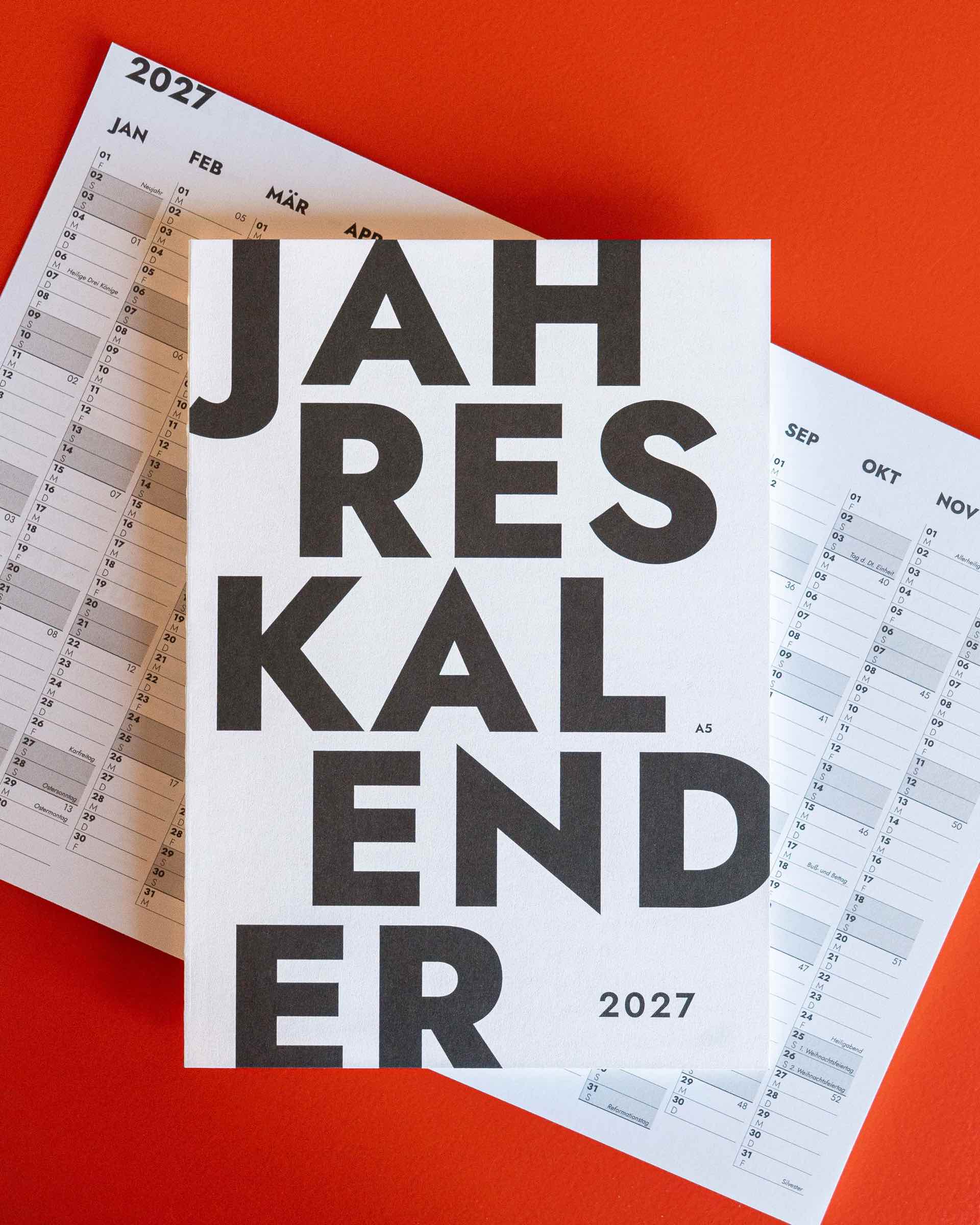 JAHRESKALENDER 2027 A5