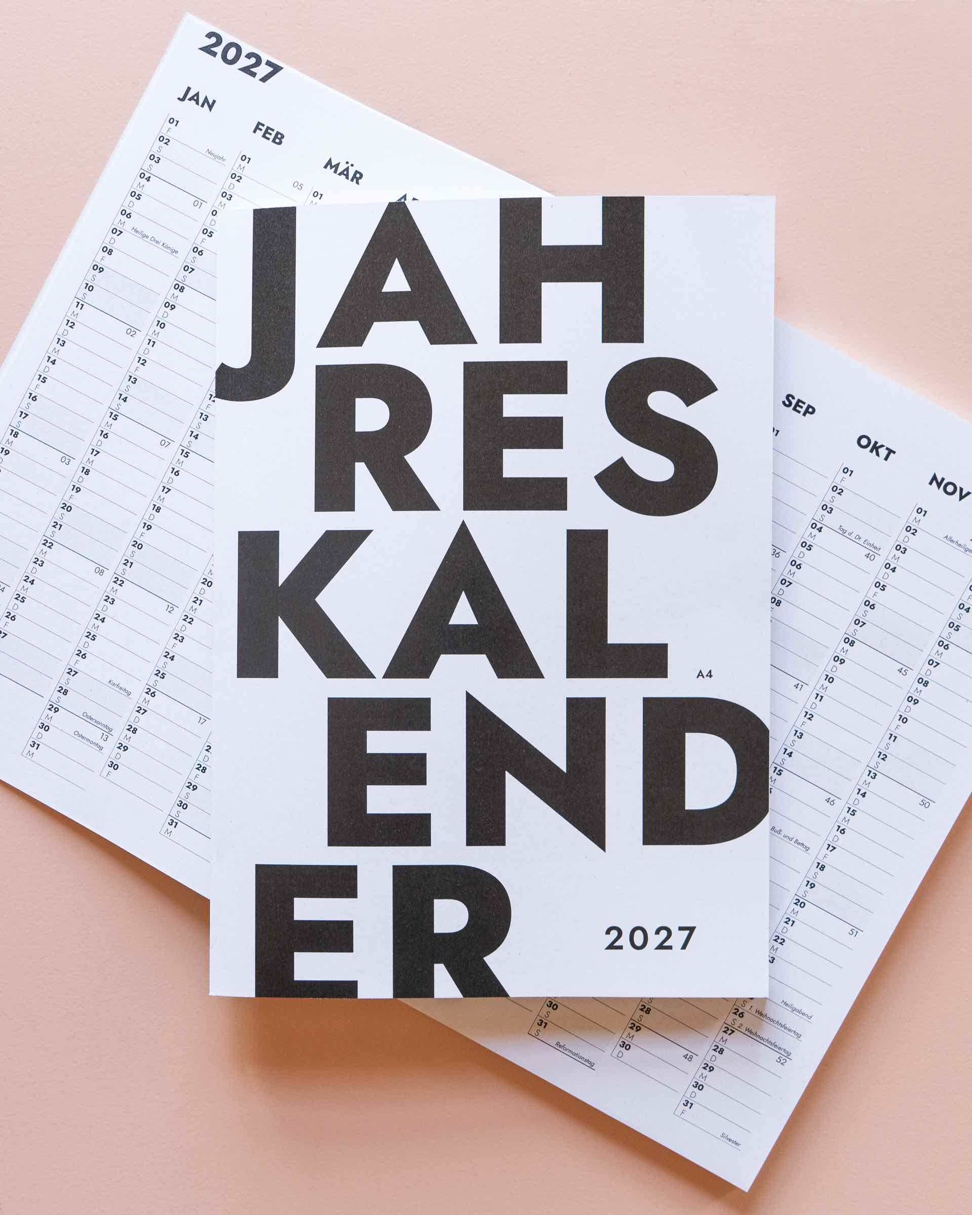 JAHRESKALENDER 2027 A4