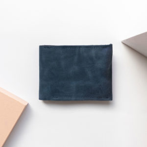 Portemonnaie OLI SMALL dunkelblau aus nachhaltigem Naturleder